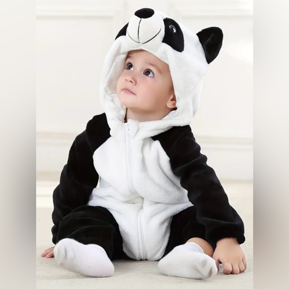 Baby Panda Hooded Onesie | Halloween | Size 9-12 - Picture 5 of 8